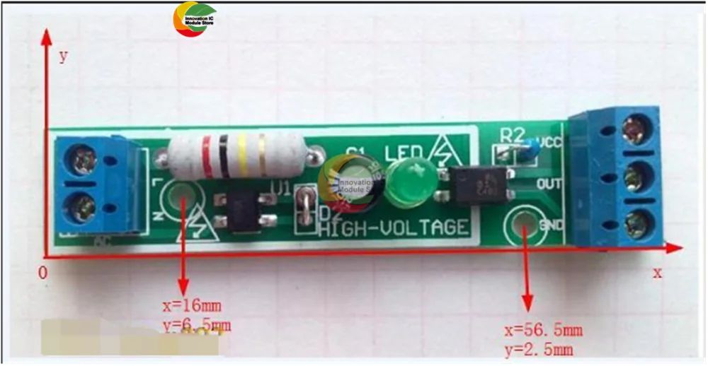 1-Bit AC 220V Optocoupler Isolation Module Voltage Sensing Board Adaptive 3-5V for PLC Isolamento Fotoaccoppiatore With Rail Die