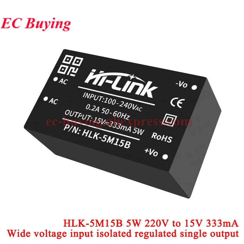 1Pc-2Pcs 5W 220V to 5V/3.3V/9V/12V/15V/24V AC DC Mini Power Supply Module Board Hi-Link HLK-5M03 5M05 5M09 5M12 5M15 5M24 5M05B