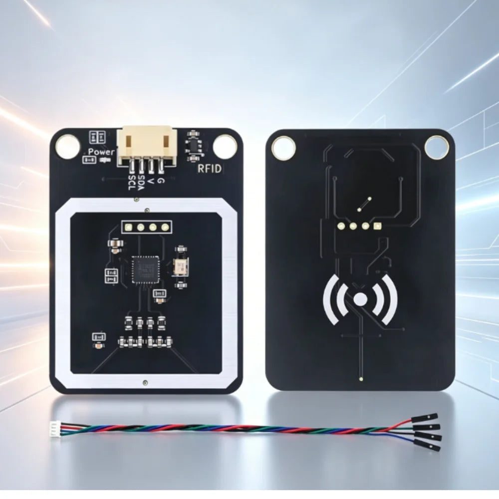 13.56MHz High‑Frequency RFID Module I2C Communication with 0X28 Address Compatible with ESP32 Microbit Arduino Raspberry Pi