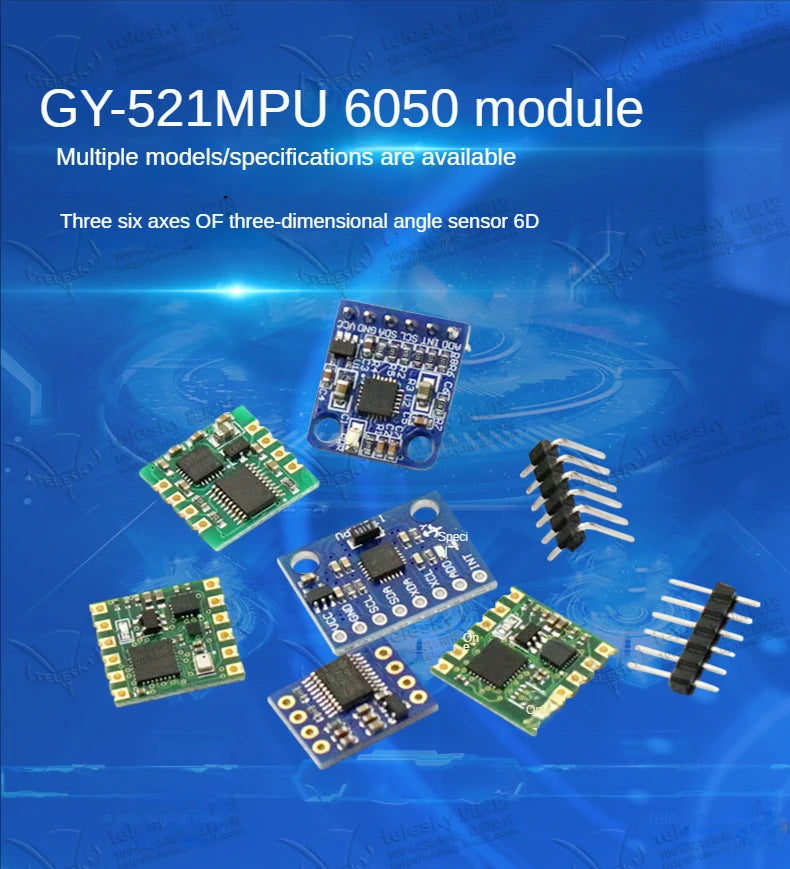 GY-521 MPU6050 Module 3D Angle Sensor 6DOF Three Six Axis Accelerometer Electronic Gyroscope