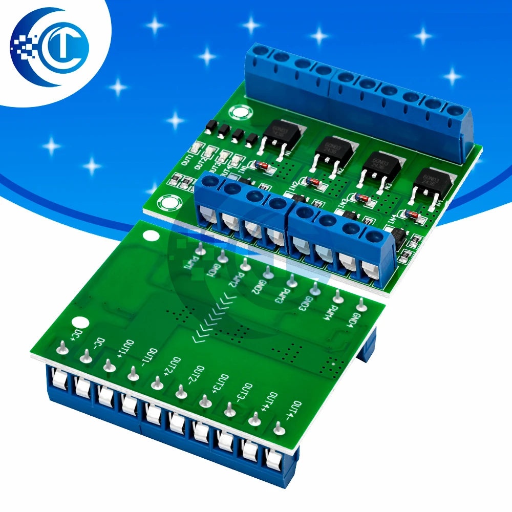 MOS FET 4 Channel Pulse Trigger Switch Controller Board PWM Optocoupler Opto-isolator Driver Board for Motor LED Light