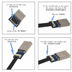 FFC Type-C Mini Micro USB Extension Ribbon Cable 90 FPV Slim Flat Soft flexible FPC charge FPV Brushless Handheld Gimbal monitor