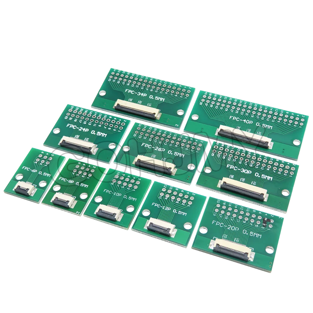 FPC FFC 0.5MM Pitch Conversion board DIY PCB board 6P 8P 10P 12P 20P 24P 26P 30P 34P 40P 50P 60P connector For Cable transfer