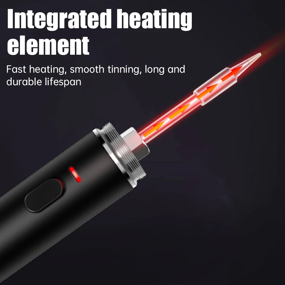 Wireless 5V Soldering Iron Set 18350 Lithium Battery USB Charging DIY Repair Tool Manual Radio Adjustable Temperature