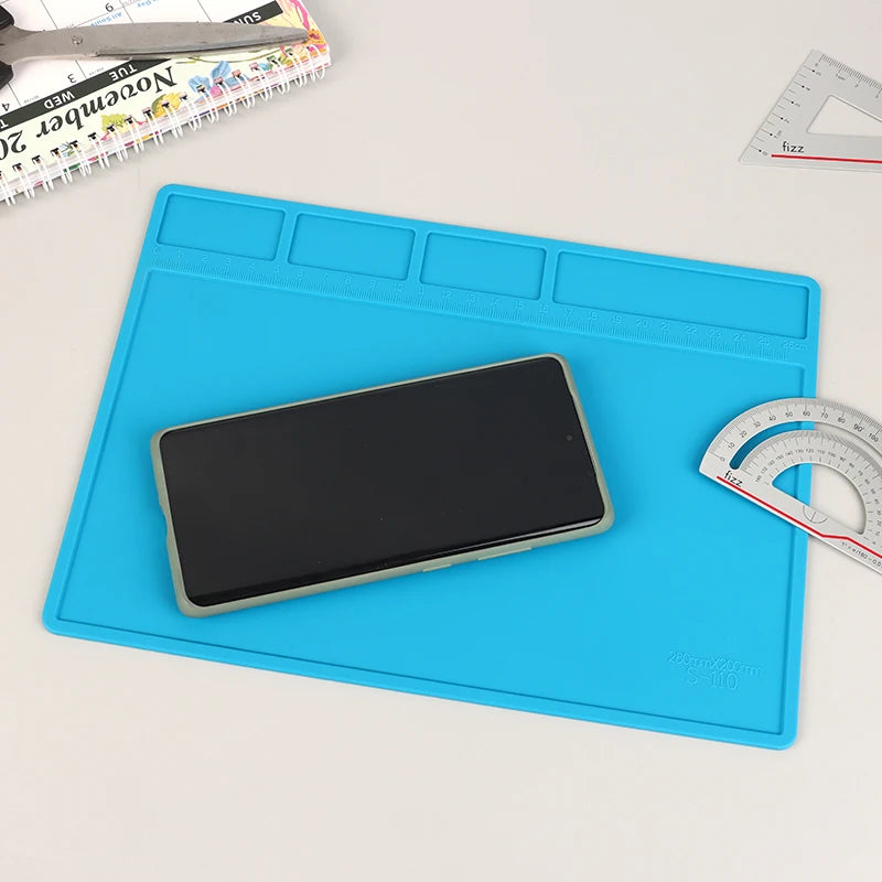 △ 1Pc ESD Heat Insulation Soldering Mat Computer Phone Repair Pad High Temperature Resistance Working Silicone Soldering Mat
