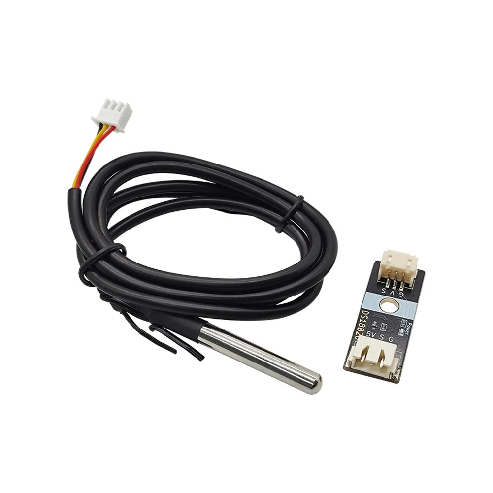 DS18B20 Temperature Sensor Module 304 Stainless Steel Waterproof Probe Waterproof Oil-proof Anti-interference GVS PH2.0 Interfac