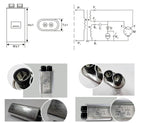 High Voltage HV CAPACITOR 2100VAC Microwave Oven Replacement 1.00uF 2100V Parts