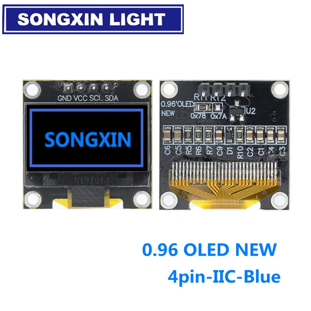New product 0.96 inch OLED IIC White/YELLOW BLUE/BLUE 12864 OLED Display Module I2C SSD1306 LCD Screen Board for Arduino