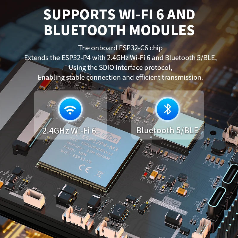4.3-inch 480 * 800 IPS capacitive touch ESP32P4 development board ESP32-C6 development board with shell and camera