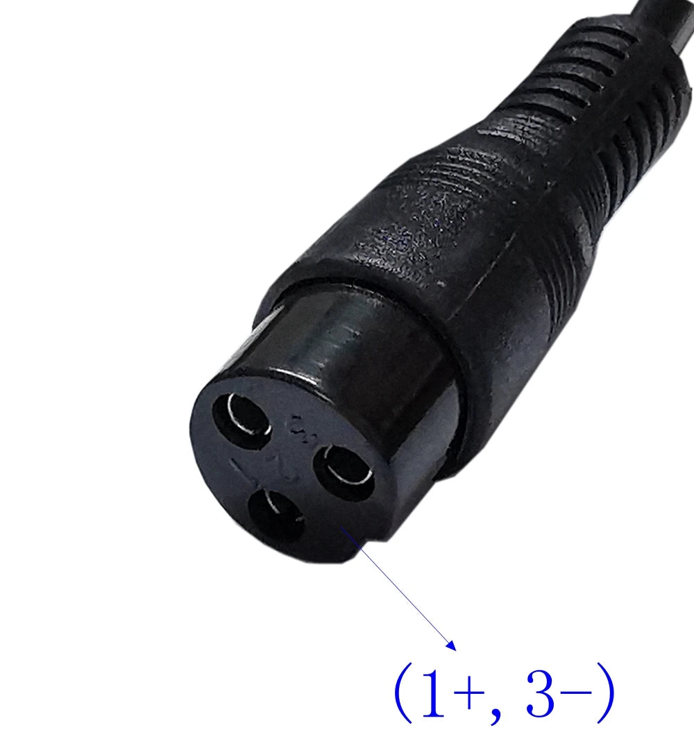 54.6V 3A Charger for 13S 48V Li-ion Battery Pack with 3P GX16 Connector