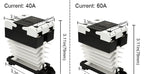 LCTC Solid State Relay Radiator Heat Sink SSR Single Phase DIN Rail 10A 25A 40A 60A 80A 100A 120A DC-AC AC-AA DD Zero Crossing