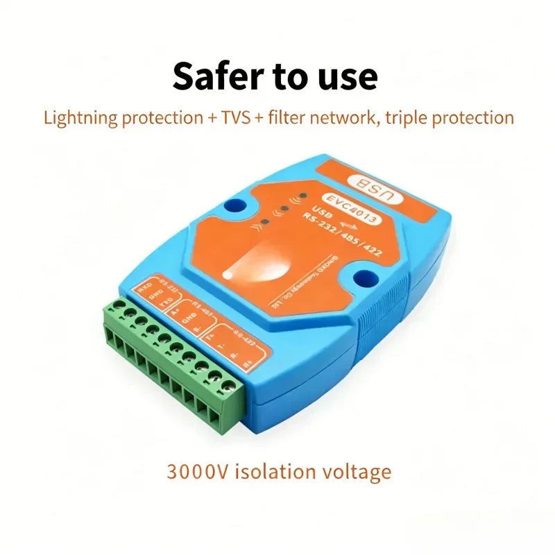 VoltSEVC8013 USB To RS232 RS485 RS422 Serial Converter High Speed Isolated Module With FT230XS Chip