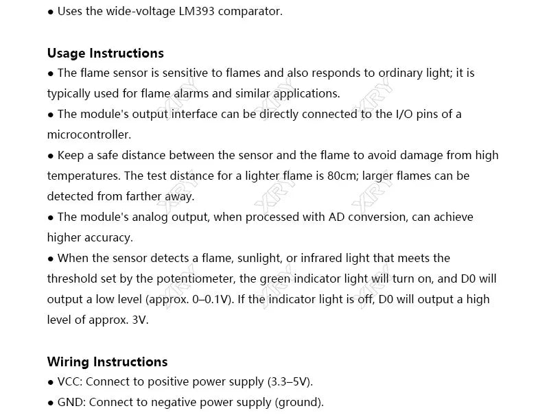 LM393 3/4 Pin IR Flame Detection Sensor Module Fire Detector Infrared Receiver Module for arduino Diy Kit