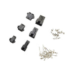 200 Pcs/Box JST SM 2.54mm 2P 3P 4P 5P Connector Kit, Male & Female Plug Housings with Crimp Terminals