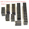 50pcs 2.54mm SMT 2*3P/4/5/6/8/10/12/15/20/40Pin Dual Double Row Horizontal SMD Gold Rohs Reflow PH8.5 Female Pin Header Socket