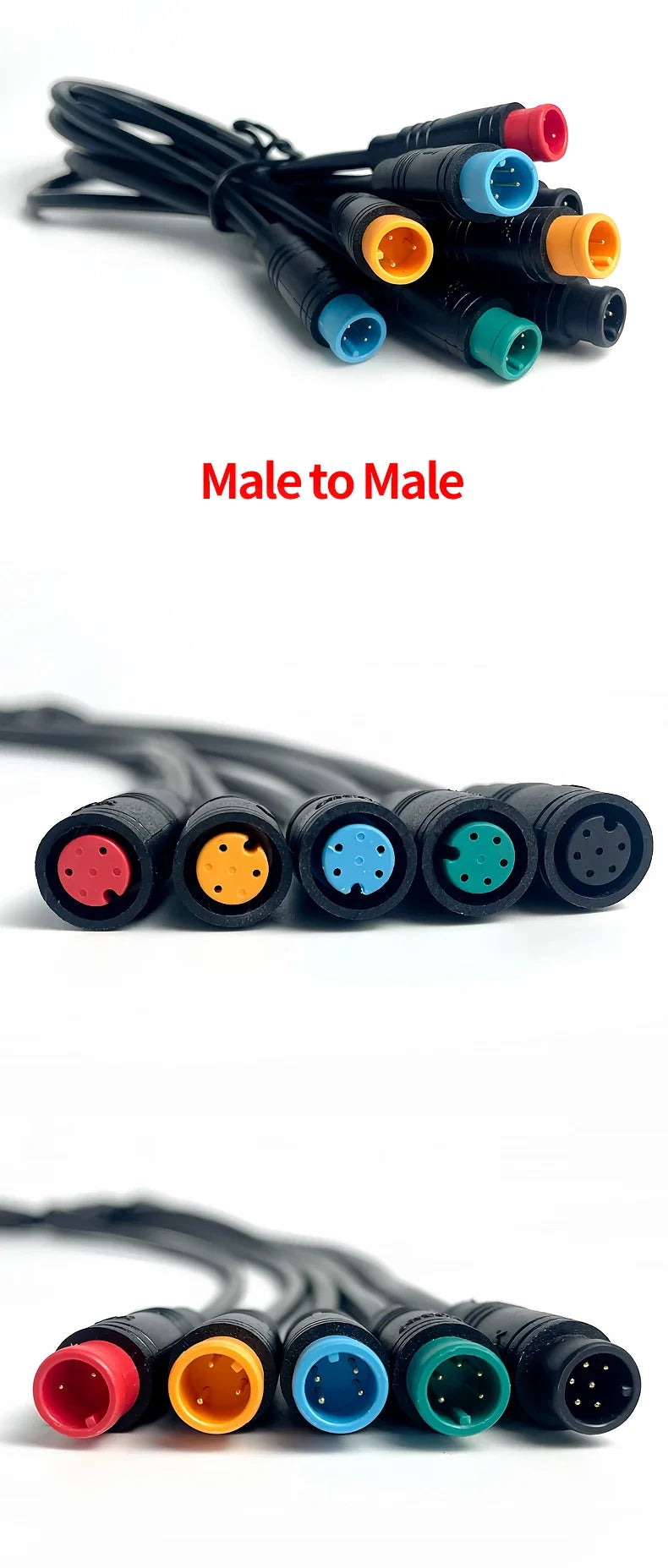 4Pcs M8 IP67 Waterproof Sensor Cable Connector 2 3 4 5 6 Pin Male Female Plug Socket 20cm Wire Extension Kit Industrial