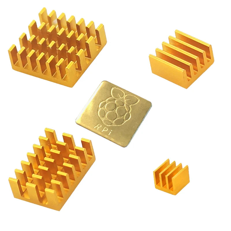 GPUHOLD Chipset Cooler 4pcs/5pcs For Raspberry Pi 2/3/4 3B+4B Heat Sink Aluminum Heatsink Radiator Cooler Kit for Raspberry Pi
