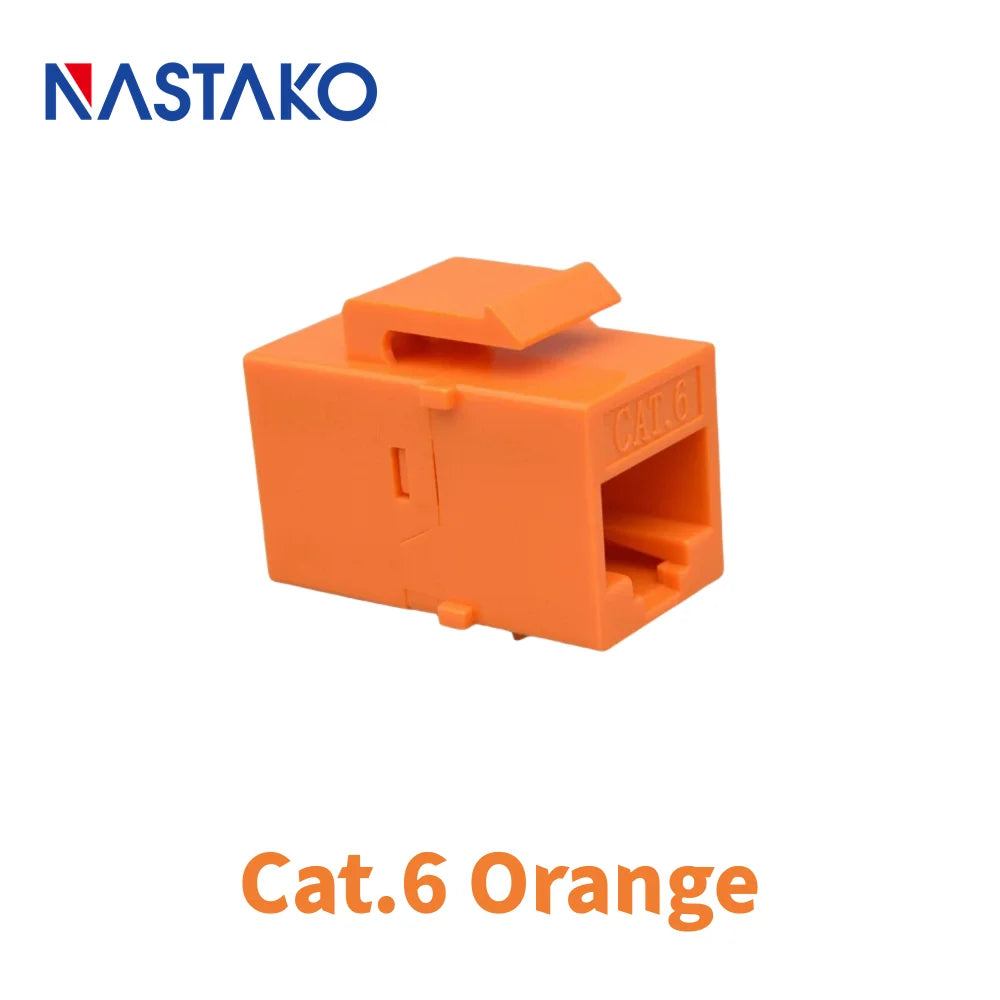 Blue RJ45 Connector RJ45 Keystone Jack Cat6 RJ45 Extension Coupler Ethernet Network LAN Cat 6 Coupler Jacks Extend Adapter Black