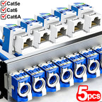 Cat6/Cat6A/Cat5e Tool-Less RJ45 Keystone Jack Network Coupler Ethernet Wall Jack Connectors High-speed RJ45 Keystone Adapters