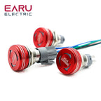 16/19/22MM Mushroom Metal Emergency Stop Push Button Switch Triple Dual Color RGB LED Light Rotary Power Switch 5V 12V 24V 220V