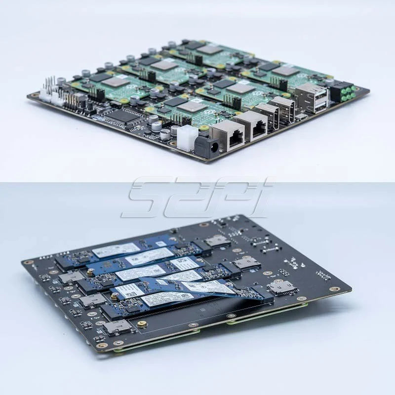 52Pi New DeskPi Super6C Raspberry Pi CM4 Cluster Carrier Mini-ITX Board 6 RPI Compatible CM4 Supported
