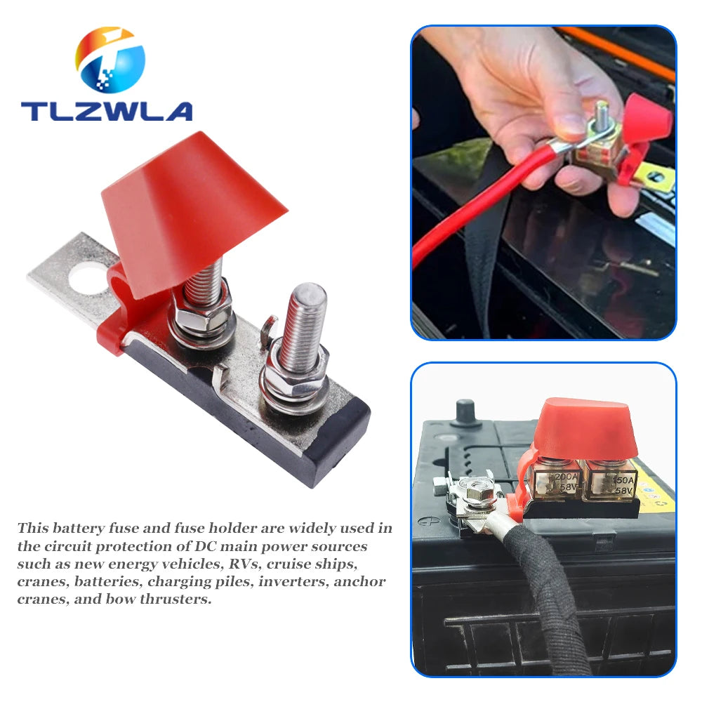 30A-300A Battery Terminal Mount MRBF Waterproof Fuse Block Kit 58V Stud 5/16" Marine Rated Battery Fuse for Boat Truck