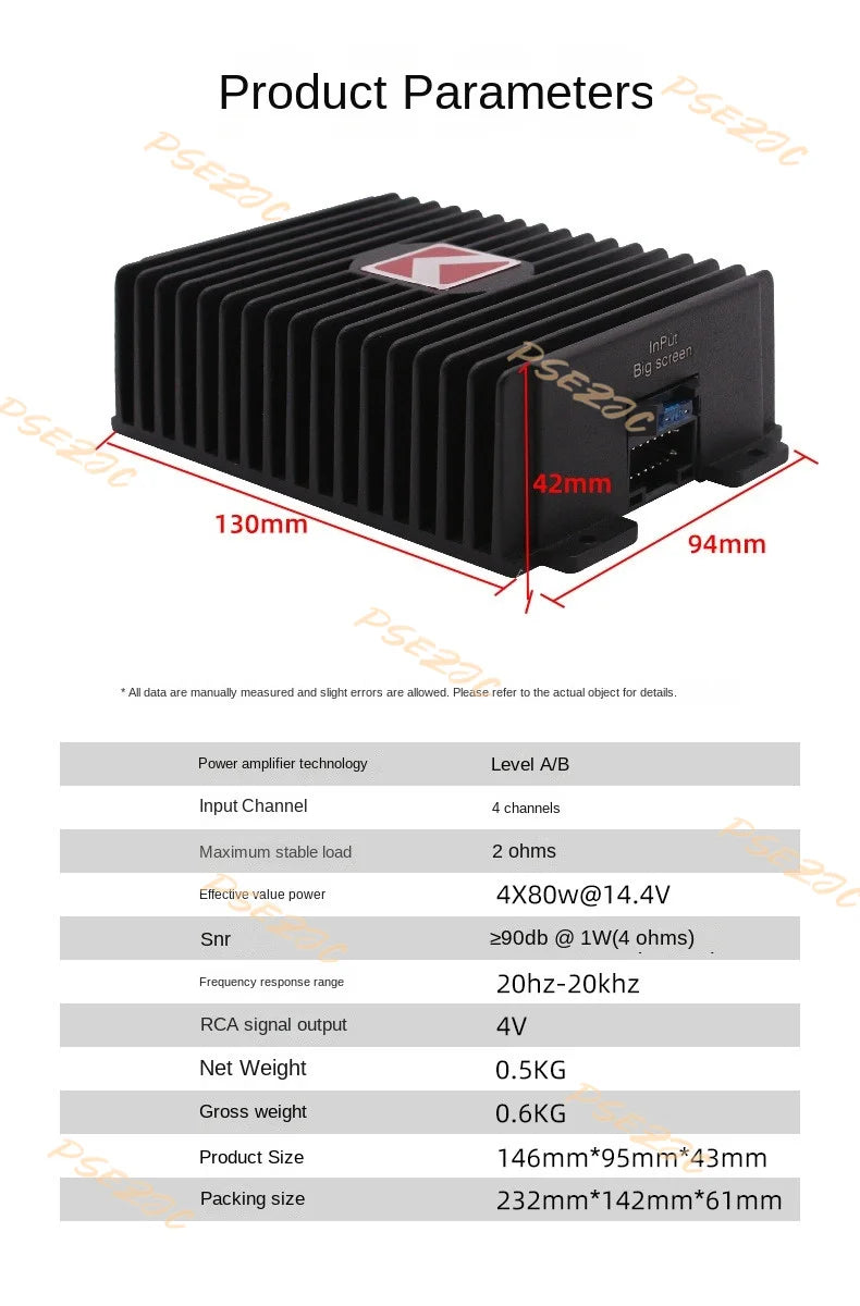 4-Channel Car Audio Modification for Android Dedicated Four Way DSP Car Audio Amplifiers