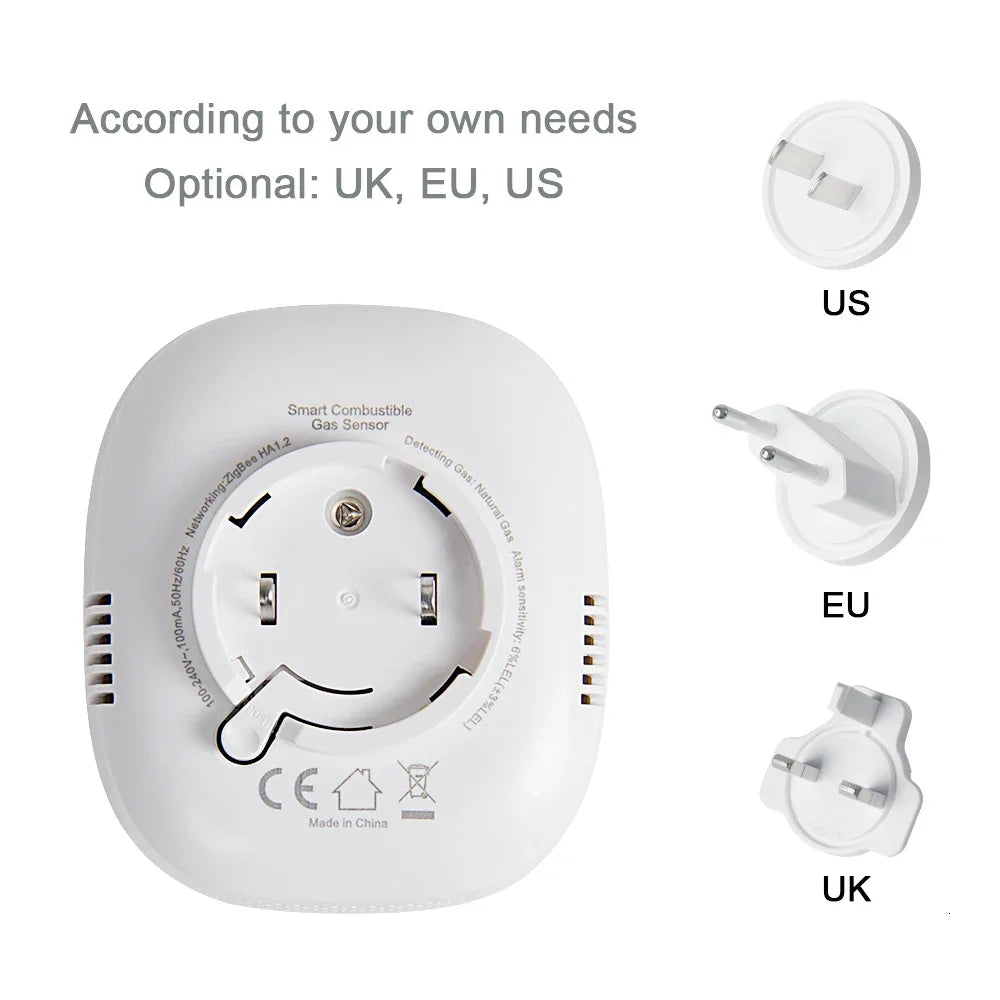 HEIMAN Standard Zigbee Combustible Gas Sensor – Natural Gas & LPG Leak Detector for Smart Home Security Alarm