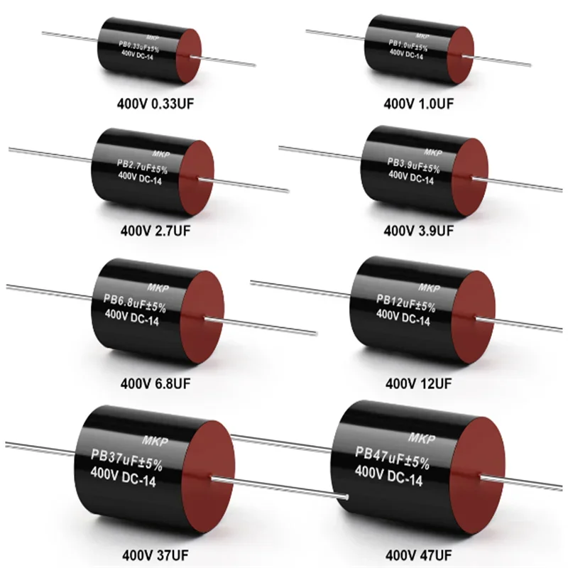 5pcs  0.22UF-47UF 400V SCR Polypropylene MKP Non-Polarity Tweeter Speaker Frequency Divider Capacitor 400V2.2/3.3/4.7/6.8/10UF