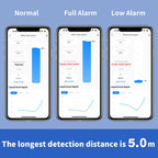 Tuya WiFi or ZIgbee Ultrasonic Water Level Sensor Wireless Gauge Water Tank Level Monitor Waterproof IP65 Water Leak Detector