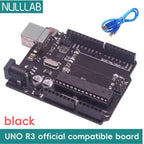 Compatible with Arduino Uno R3 Development Board ATmega328P Microcontroller Module Main Control Board Multicolor USB-B Cable