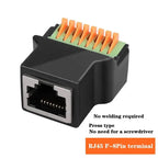 Rj45 to Screw Terminal Block 8P Connector Ethernet Rj45 Male Female to 8 Pin Screw Terminal Network Adapter Cable For CCTV DVR