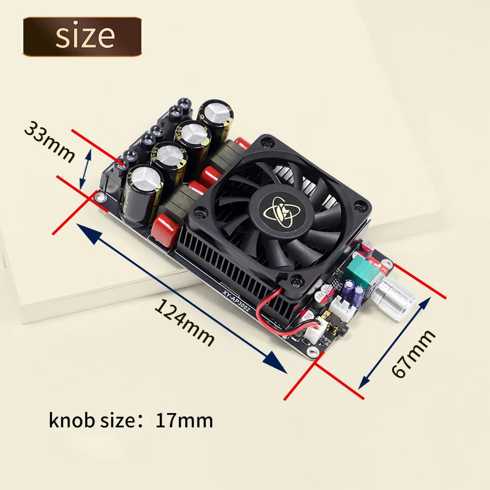 TPA3255 Pure Post Stage Digital Amplifier Board XY-AP3002 600W High Power HD Sound Quality MCU Anti POP Sound for Audio Systems