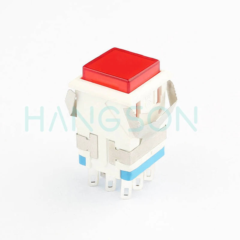 25PCS KD2 Push Button Switch Momentary Latching Square With Full Surface Light LED Indicator 8PIN 3A/250V 6A/125V