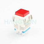 25PCS KD2 Push Button Switch Momentary Latching Square With Full Surface Light LED Indicator 8PIN 3A/250V 6A/125V