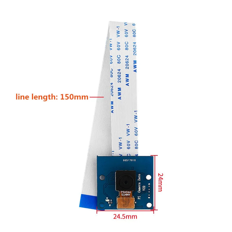 Raspberry Pi Zero 2 W Camera 5 MP 69 Degree OV5647 Sensor 1080p for RPi 0 Optional Acrylic Holder for Pi Zero W