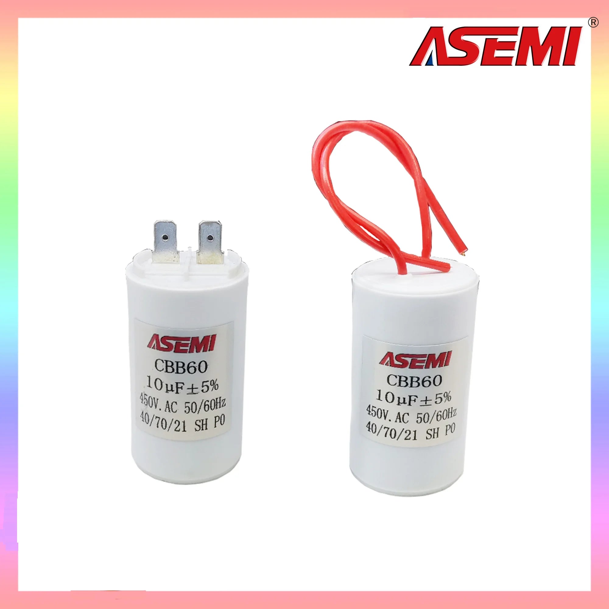 CBB60 450v Capacitor With Wires Washing Machine Starting Motor Run Capacitor CBB60 7uF 9uF Repair Tools