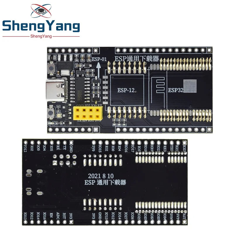 TZT ESP8266 ESP32 Development Board Test Programmer Socket Downloader for ESP-01 ESP01S ESP12 ESP32 Adapter CH340