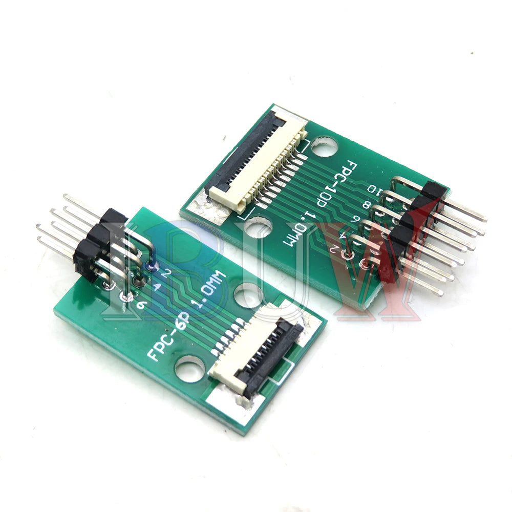 FPC FFC Adapter Board 0.5mm 1.0mm To 2.54mm Connector Straight Needle And Curved Pin 6 8 10 12 20 24 26 30 34 40 50 60 80 Pin