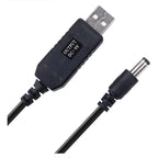 5.5x2.1mm USB DC 5V to 12V 9V Step Up Boost Power Cable for Router Modem WiFi Fan Adapter Converter via Power Bank