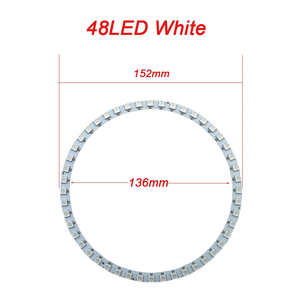 WS2812B Addressable LED Pixel Ring 8 to 241Leds WS2812 5050 RGB LED Diode Ring Color IC Built-in LED