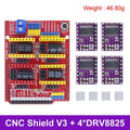 TZTUNO R3 Shield V3 Engraving Machine 3D Printe+ 4pcs DRV8825 Or A4988 Drive Expansion Board For Arduino With USB Cable