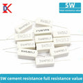 10Pcs 5W Ceramic Cement Resistor 5% In A Pack 0.1R 0.22 0.33 0.5 Ohm 6.8K 0.25R 0.5R 3R 27R 12R 100R Non-inductive Resistors