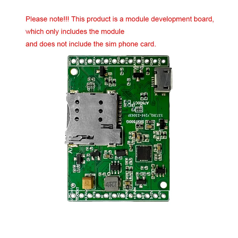 SIM7600E Double-row Needle Core Board 4G LTE CAT1+GNSS Module Development Kit with Antenna for Europe/Middle East/Africa