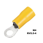 100PCS Ring Crimp Terminal M4/M5/M6/M8 Round Plugs Pre-insulated Ferrules Lugs For Splice Electricals Cable Wire End Connectors