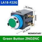 ABILKEEN LA18-22 2NO2NC Metal Push Button Switch 25MM Mount Size Momentary/Latching Rotary/Mushroo Head Power Control Switch