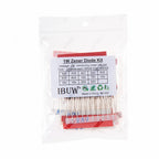 140pcs/Lot 1W Zener Diode Assorted Kit 3.3V-24V 14values*10pcs=140pcs Electronics Component Sample Set 3.3V 3V9 4V7 5V1 6V2 6V8