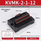 One in Multiple Out Direct Insertion Terminal Block Distribution Box DIN Rail Power Common Splitter PLC Signal Line Junction Box