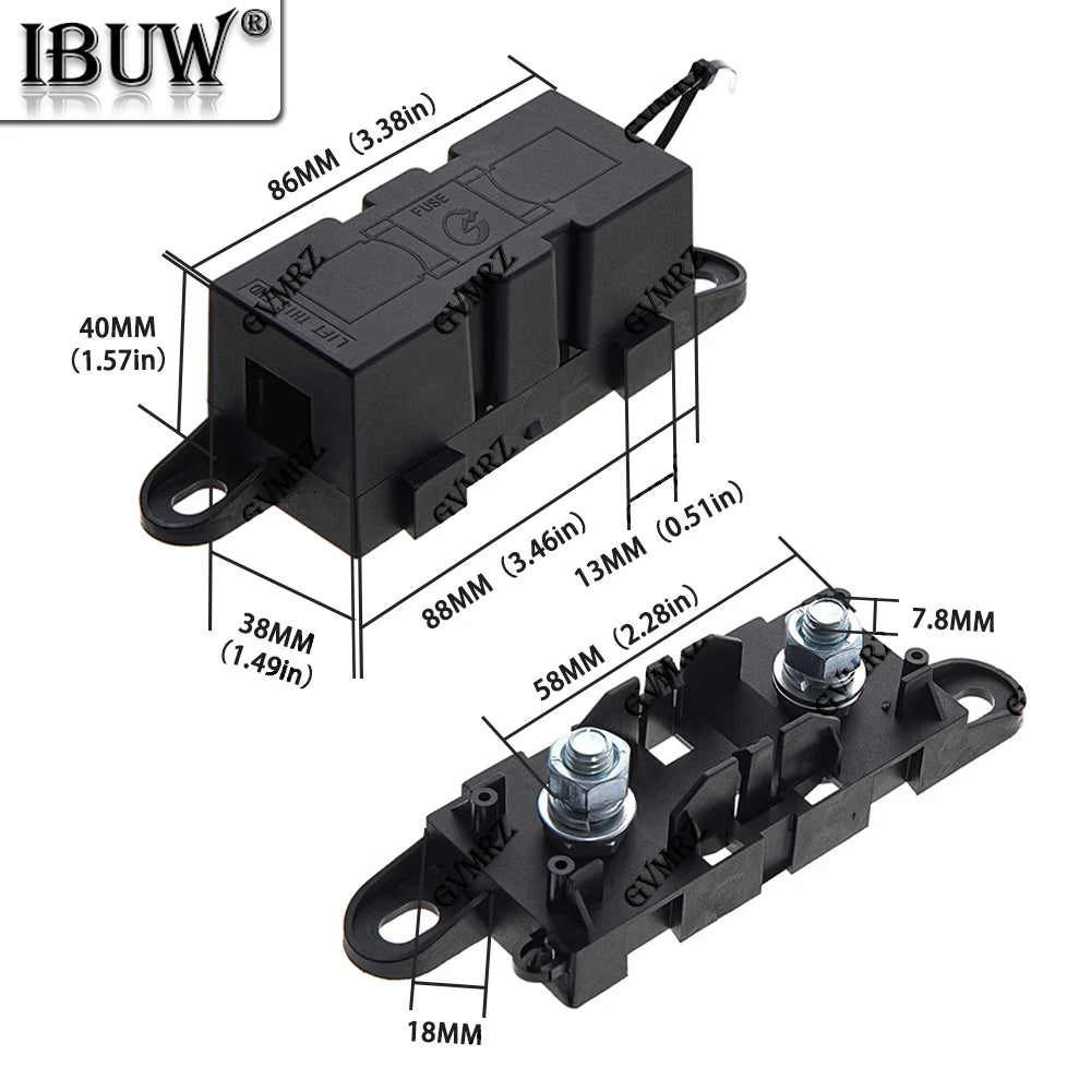 1PCS ANM-H3 30A 32V MEGA Auto Fuse Holder/ANM Bolt-on blade fuse holder Flat Type Fuse175A 200A 225A 500A 60A 80A 100A 125A