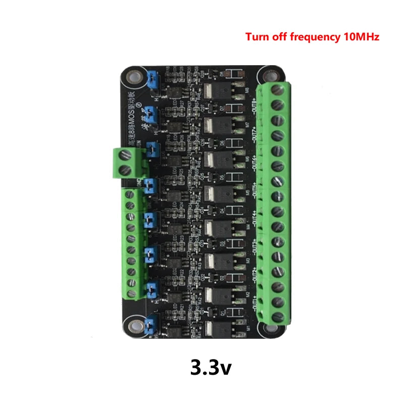 8 Channel MOSFET Module Microcontroller PLC Amplification Field-effect Drive Tube Optocoupler Isolation PWM Control Light Switch